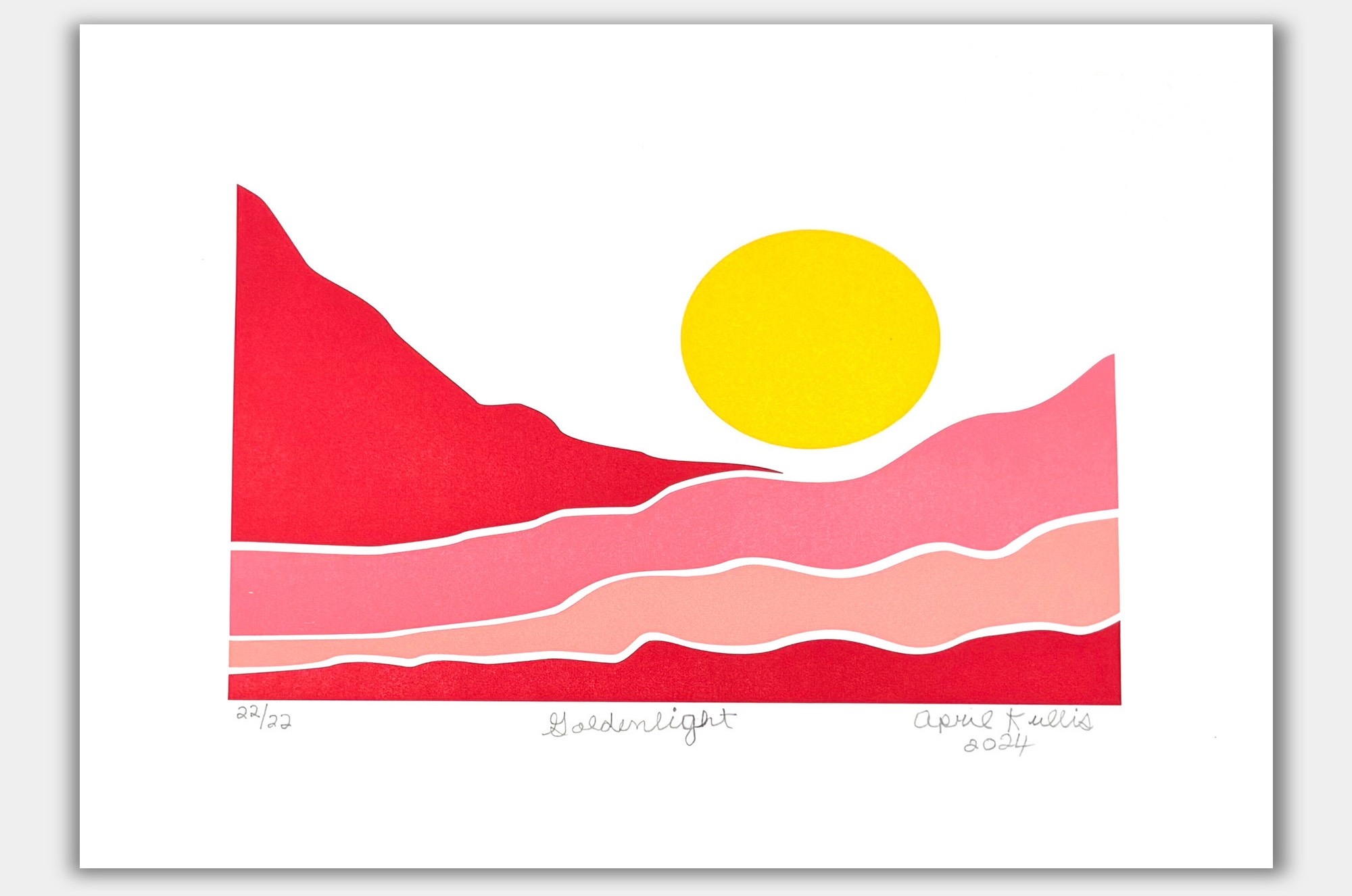 Exclusive Goldenlight Letterpress Print available at https://www.aprilkullis.com/print.html